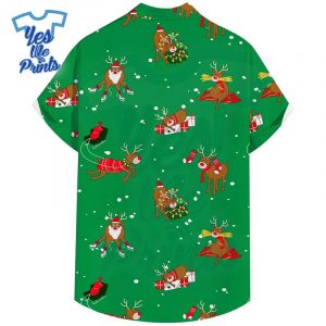 Funny-Reindeer-Green-Hawaiian-Christmas-Shirt-Beach-Tropical-Button-Up-Shirts-1