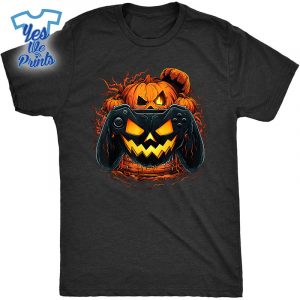 Halloween-Gamer-Gaming-Pumpkin-Boys-Halloween-Costume-Shirt