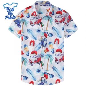 Hippie-Vans-Unique-Pattern-Hawaiian-Christmas-Shirt-Beach-Tropical-Button-Up-Shirts