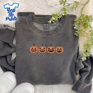 Jack-O-Lantern-Pumpkins-Face-Spooky-Season-Halloween-Embroidered-Shirt