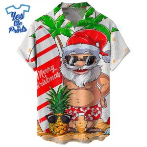 Merry-Christmas-Funny-Santa-Hawaiian-Christmas-Shirt-Beach-Tropical-Button-Up-Shirts