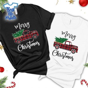 Merry-Christmas-Red-Plaid-Classic-Truck-Funny-Christmas-Shirt-Xmas-Gift-1