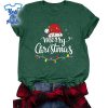 Merry-Christmas-Santa-Hat-Christmas-Lights-Funny-Christmas-Shirt-Xmas-Gift