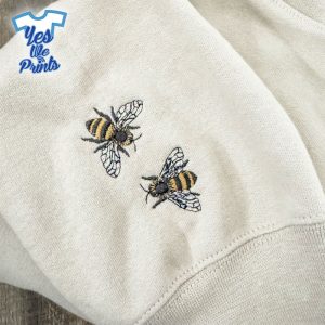 Minimalist-Mini-Couple-Honey-Bee-Embroidered-Shirt-1