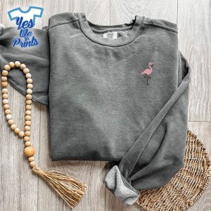 Pink-Flamingo-Beach-Lovers-Gift-Embroidered-Shirt-1