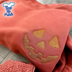 Pumpkin-Face-Jackolantern-Spooky-Season-Halloween-Embroidered-Shirt