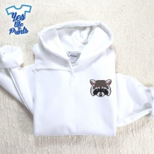 Raccoon-Animal-Lovers-Embroidered-Shirt