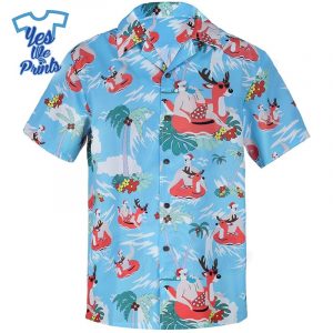 Santa-Relaxing-Unique-Pattern-Hawaiian-Christmas-Shirt-Beach-Tropical-Button-Up-Shirts