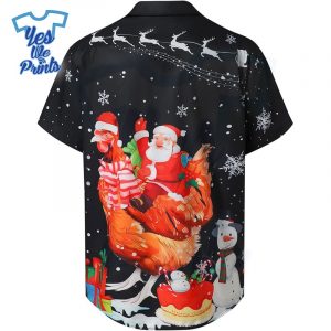Santa-Riding-Chicken-Hawaiian-Christmas-Shirt-Beach-Tropical-Button-Up-Shirts-1