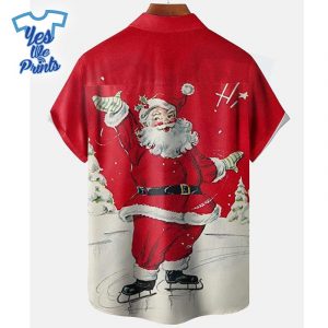 Santa-Say-Hi-Red-Hawaiian-Christmas-Shirt-Beach-Tropical-Button-Up-Shirts-1