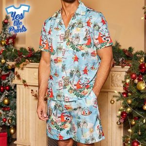 Santa-Surfing-Pattern-Hawaiian-Christmas-Shirt-Beach-Tropical-Button-Up-Shirts-1