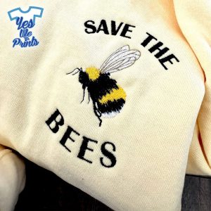 Save-the-Bees-Bumblebee-Lovers-Gift-Embroidered-Shirt-1