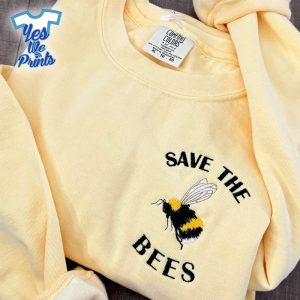 Save-the-Bees-Bumblebee-Lovers-Gift-Embroidered-Shirt