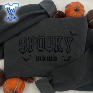 Spooky-Mama-Moms-Gifts-Fall-Spooky-Season-Halloween-Embroidered-Shirt