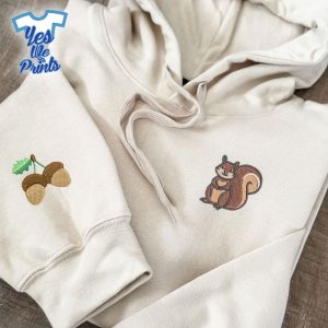 Squirrel-Animal-Lovers-Embroidered-Shirt