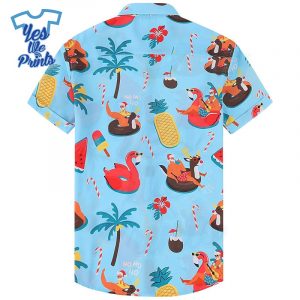 Xmas-Blue-Santa-Unique-Pattern-Hawaiian-Christmas-Shirt-Beach-Tropical-Button-Up-Shirts-1