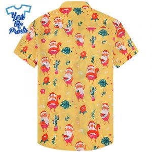Xmas-Yellow-Santa-Unique-Pattern-Hawaiian-Christmas-Shirt-Beach-Tropical-Button-Up-Shirts-1