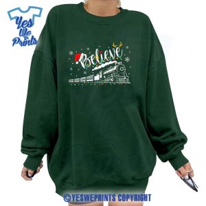 Believe-Train-Christmas-North-Pole-Polar-Express-Family-Xmas-Shirt