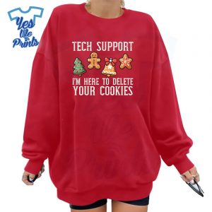 Christmas-Tech-Support-Here-To-Delete-Cookies-Xmas-Shirt