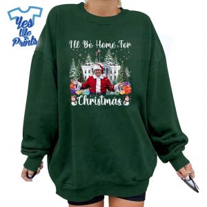 Ill-Be-Home-For-Christmas-Santa-Claus-Trump-2024-Shirt