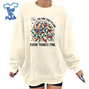 Im-Fine-Everything-Is-Fine-Tangled-Christmas-Lights-Shirt