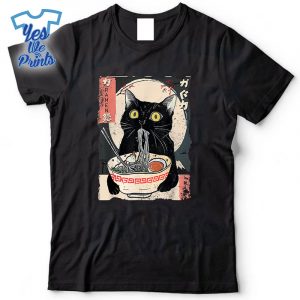 Kawaii-Cat-Eating-Ra-Noodles-Anime-Girls-Teens-Shirt