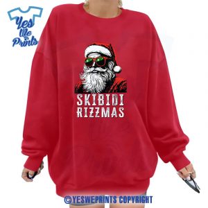 Skibidi-Rizzmas-Christmas-Rizz-Santa-Claus-Charisma-Kid-Cool-Shirt