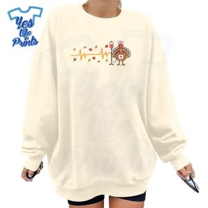 Thanksgiving-Nurse-Heartbeat-Turkey-Fall-Scrub-Top-Shirt