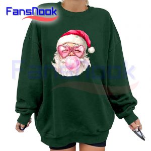 Vintage-Retro-Santa-Christmas-Bubble-Gum-Pink-Sunglasses-Shirt