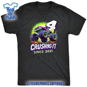 Birthday-Monster-Truck-4-Year-Old-Boys-4th-Party-Born-2021