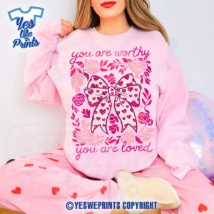 Checkered-Heart-Coquette-Bow-Valentine's-Day-Shirt-1