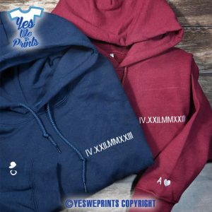 Custom-Roman-Numeral-&-Initial-Valentine’s-Day-Couple-Matching-Personalized-Embroidered-Shirt-1