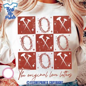 Retro-Checkered-XOXO-The-Original-Love-Letters-Jesus-Valentine's-Day-Shirt-1