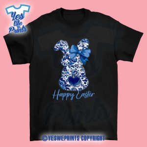 Easter-Chinoiserie-Floral-Bunny-With-Cute-Blue-Bow-Coquette