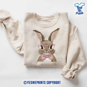 Cute-Easter-Bunny-Shirt,-Easter-Rabbit-Retro-Bunny-Shirt