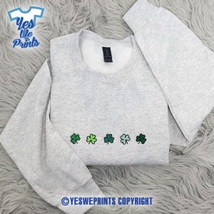 Cute-Mini-Shamrocks-Embroidered-Crewneck