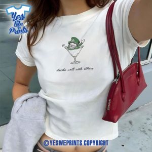 Leprechaun-Martini-Cocktail-Womens-Baby-Tee