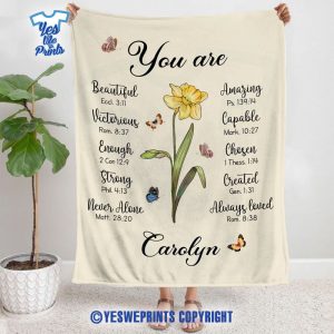 Personalized-You-Are-Bible-Verse-Blanket,-Custom-Mom-Gift-Faith-Christian-Birthday-Religious-Blanket-1