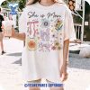 She-is-Mom-Coquette-Shirt-Christian-Mama-Boho-Floral-Mom-Mother’s-Day-Gift-Wildflower-Bible-Verses