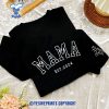 Custom-Embroidered-Mama-Sweatshirt,-Personalized-Mom-Shirt-With-Kid's-Name-on-Sleeve,-New-Mama-Pregnancy-Announcement-Mothers-Day-Gifts