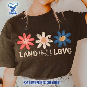 Land-That-I-Love-Floral-Patriotic-Tee-1