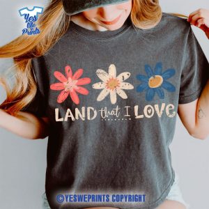 Retro-4th-of-July-Shirt-Land-That-I-Love-Floral-Tee