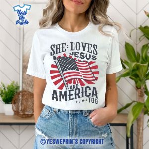She-Loves-Jesus-And-America-Too-Tee