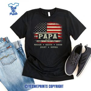 Custom-Papa-Est-Shirt-with-Grandkids-Name