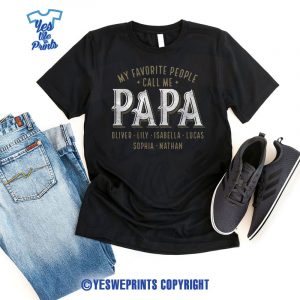 Personalized-Papa-Shirt-with-Kids’-Name